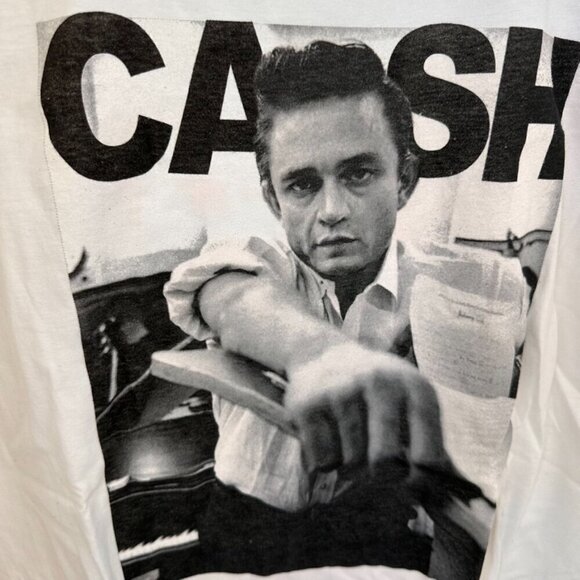 Johnny Cash White Short Sleeve T Shirt - Picture 5 of 5